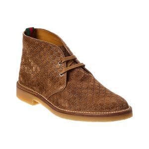 Gucci Gg Suede Bootie, Brown